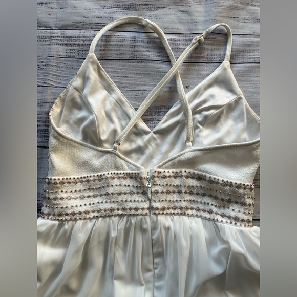 NO LONGER AVAILABLE Lulus Meet Me in Madrid White Beaded Maxi Dress Boho Size S - Picture 11 of 15